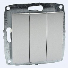 Выключатель трехклавишный без рамки mono electric despina - larissa 500-002122-114